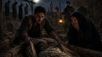 كل ليلة كانت تبكي زوجها عند قبره… لكن ما وجده الحارس تحت شجرة البستان فجراً جعل الحقيقة أقسى من الموت نفسه