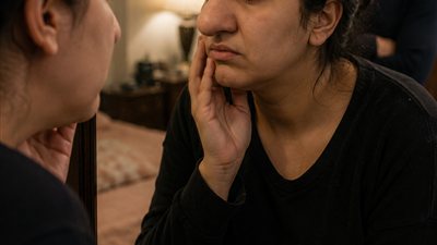 بعد سنوات من السخرية من شكل أنفي أجريت عملية تجميل… لكن عندما عدت للبيت، كان زوجي قد أخفى كل المرايا لسبب لم أتوقعه!