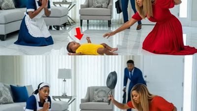 عادت مبكرًا إلى البيت… فوجدت خطيبته واقفة فوق طفله بمقلاة