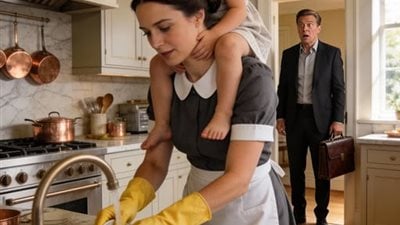 عاد المليونير مبكرًا… وما رآه مع خادمة المنزل غيّر مصير ابنته وحياته إلى الأبد