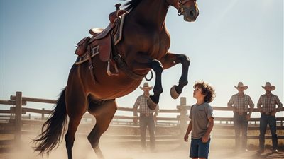 راهن مليونير على إذلال طفل… لكن الحصان اختار الحقيقة أمام الجميع!