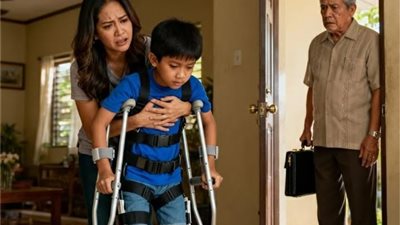 ظنّ أن زوجته تؤذي ابنه المشلول… لكن ما رآه خلف الباب جعله يبكي كالطفل