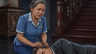 سقط على الدرج ليختبر مربية ابنه… فكانت النتيجة درسًا غيّر حياته للأبد!